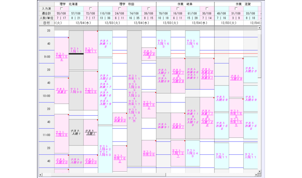 スケジュール作成